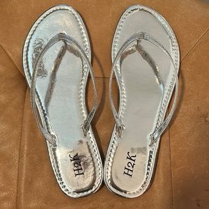 NWT Silver Sandals